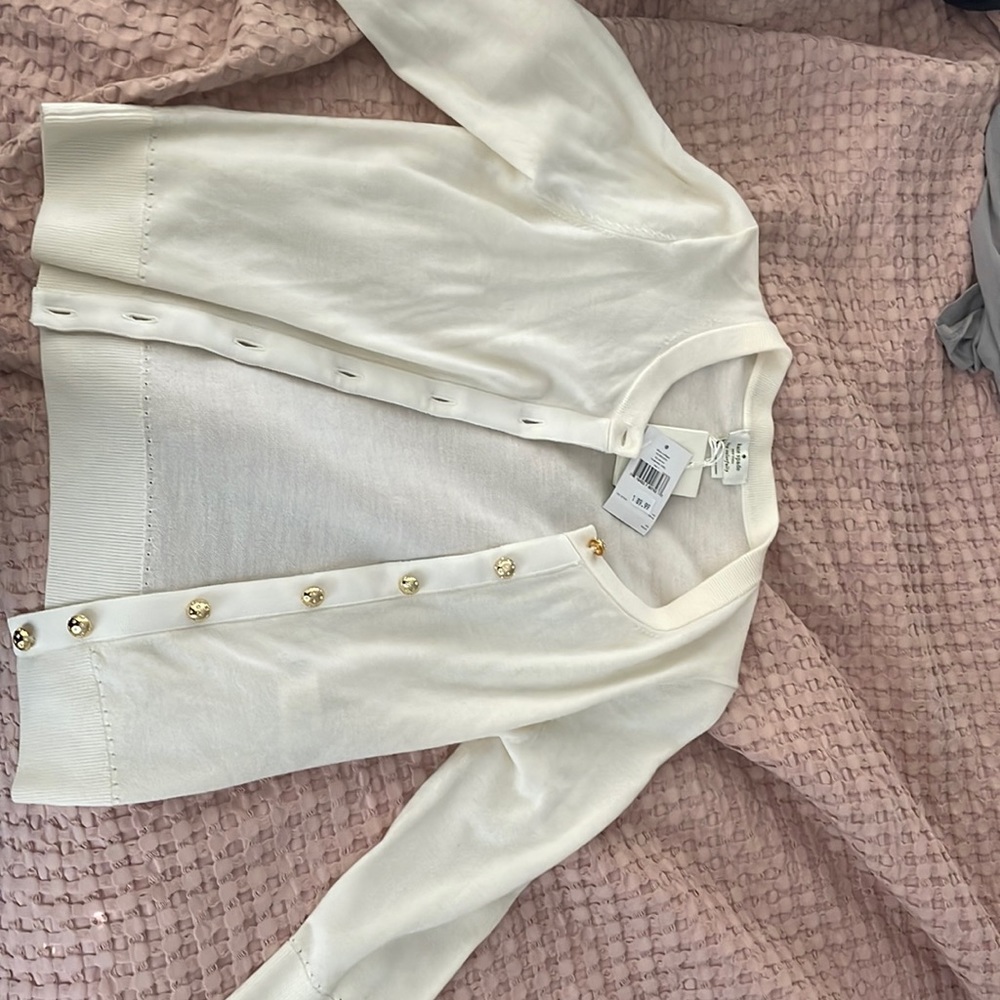 Cream Kate Spade cardigan